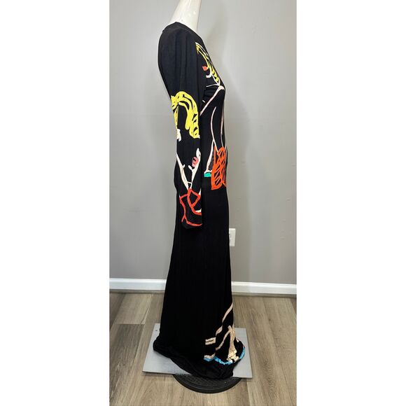 ALICE + OLIVIA Delora Graphic Open-Back Maxi Dress Size 6 $595 - Picture 9 of 12